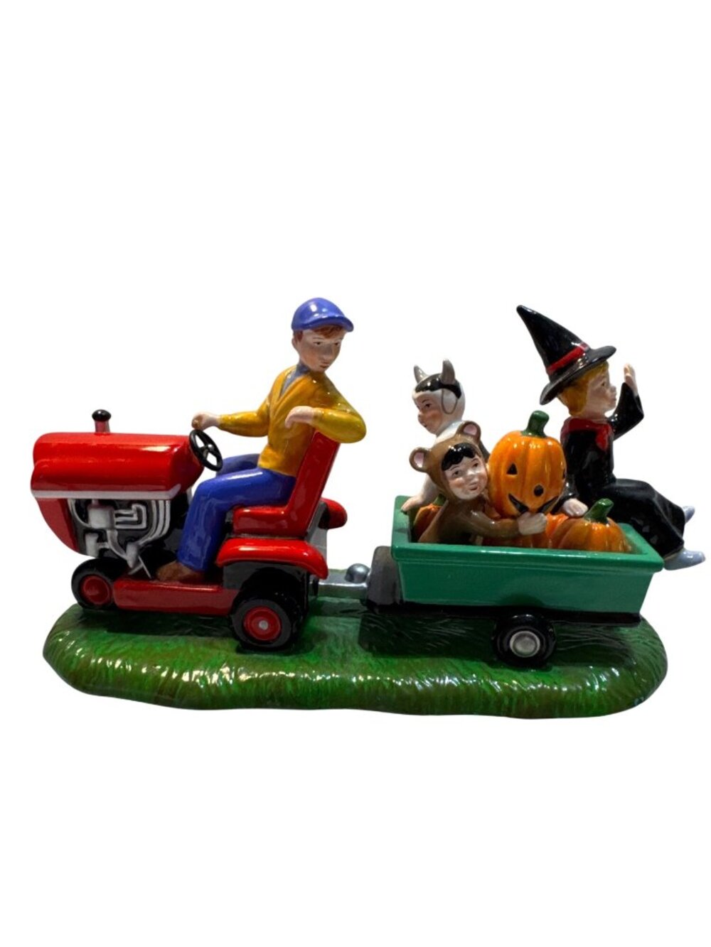 Halloween Collectible Figurine Department 56 Ceramic Gathering Pumpkins Scene - Picture 3 of 12